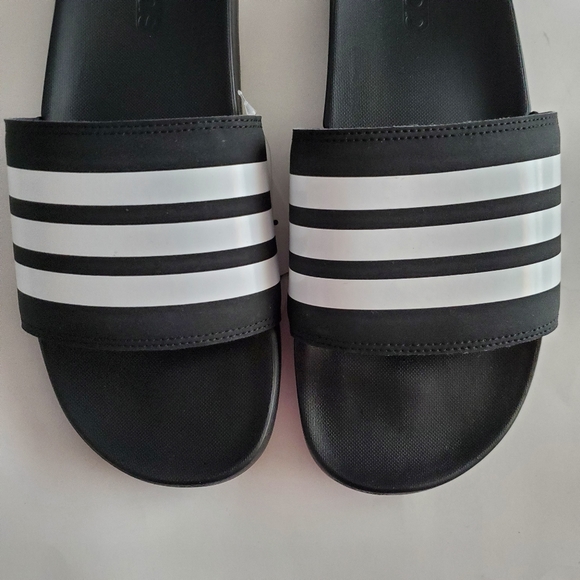 Adidas Men's Adilette CF + logo Slides, Black, 11 - Picture 5 of 8